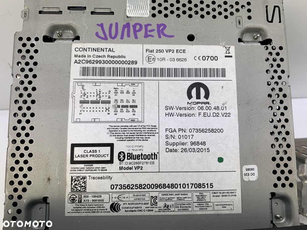 radio bluetooth media peugeot boxer III jumper III ducato 2015r 07356258200 - 5