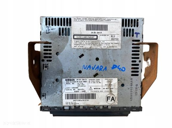 NISSAN NAVARA D40 TUNER CZYTNIK DVD 28185EB610 - 2