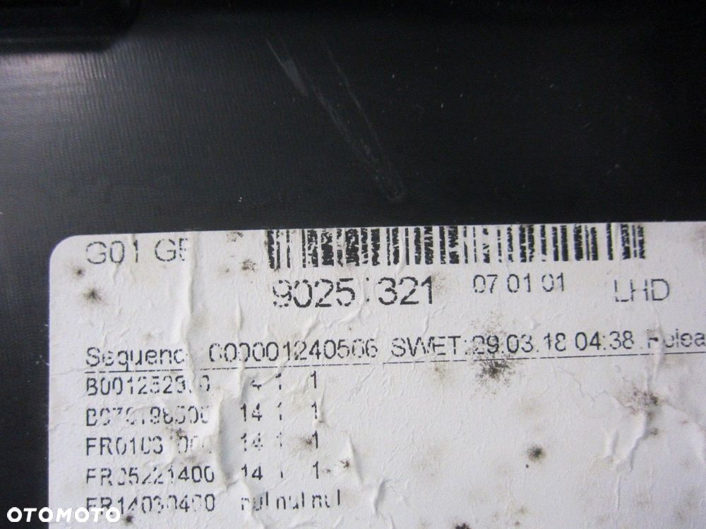 BMW X3 G01 G02 M F97 SCHOWEK PASAŻERA CZARNY 51167941048 7941048 9379252 X - 7