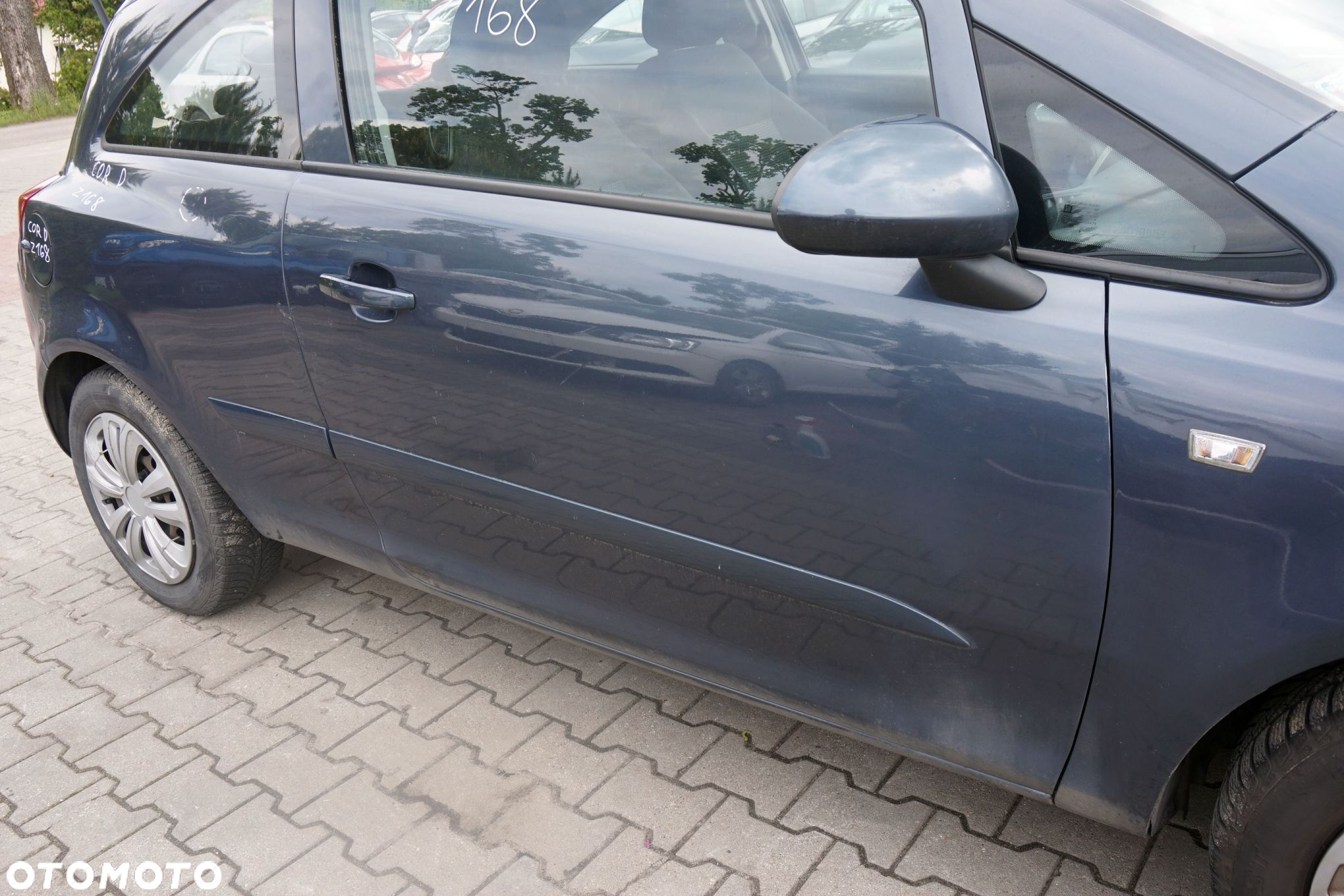 DRZWI PRZEDNIE PRAWE CORSA D IV 3D HB Z168  SZARY OPEL 2006-2011 - 4