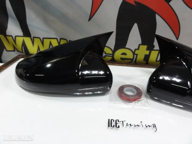 Capas / carcaça de espelhos preto brilhante VW Golf 7, 7.5 2012-2020, Touran 2016-2021 M4 look - 3
