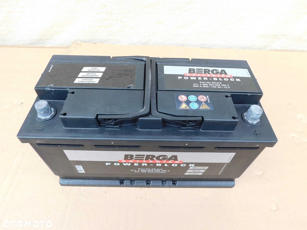 Akumulator samochodowy firmy BERGA 12V 100AH 830A SPRAWDZONY - 2
