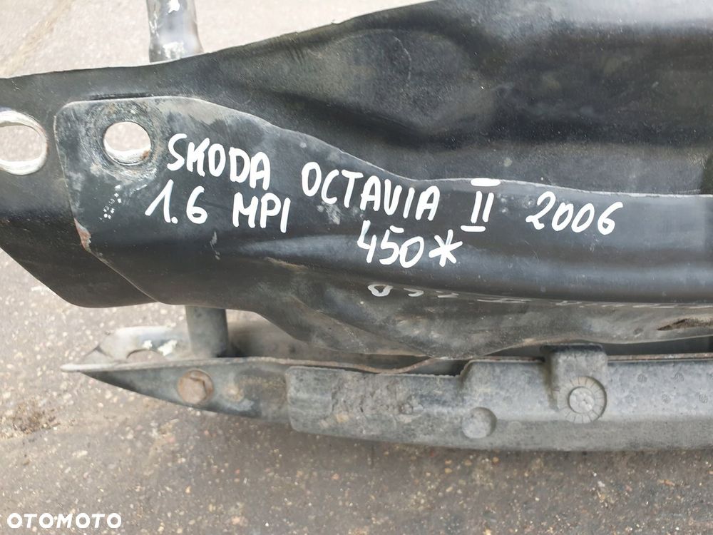 PAS PRZEDNI WZMOCNIENIE CZOŁOWE KOMPLET CHŁODNIC SKODA OCTAVIA II 2006 ROK - 6