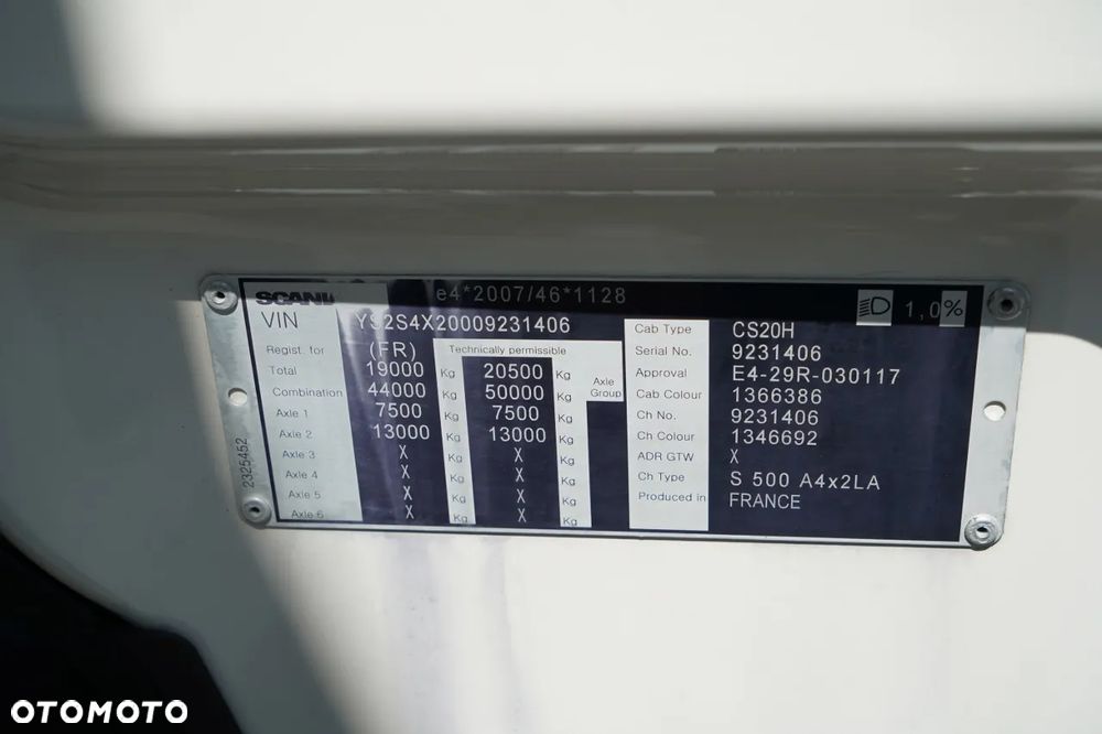 Scania S 500 / RETARDER / KLIMATYZACJA POSTOJOWA / PO KONTRAKCIE SERWISOWYM / SPROWADZONY - 36