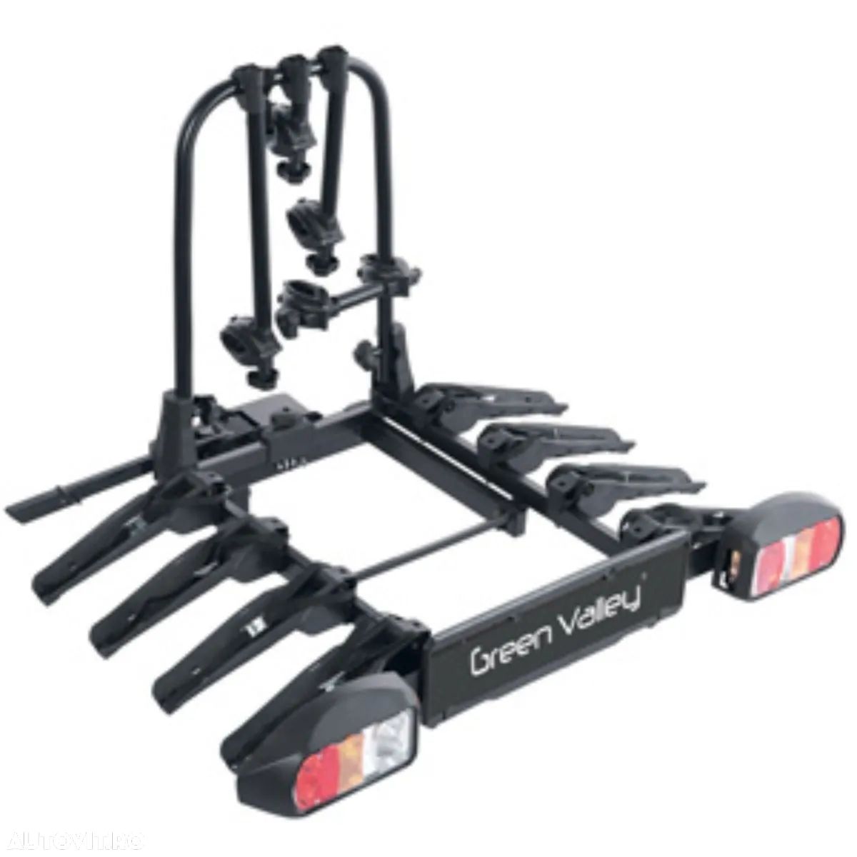 Suport bicicleta Green Valley Discovery 160514-4 cu prindere pe carligul de remorcare, 4 biciclete, Negru _ Pret importator, emitem Factura & Garantie - 1
