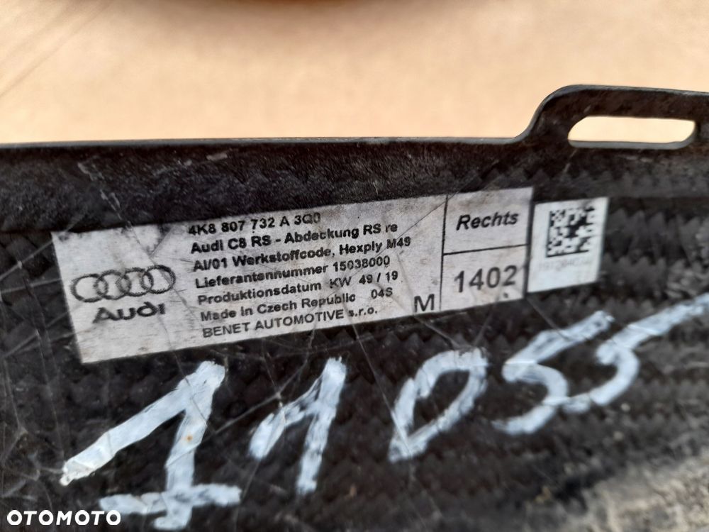 AUDI RS7 RS6 4K LISTWA NAKŁADKA ZDERZAK TYŁ CARBON - 3