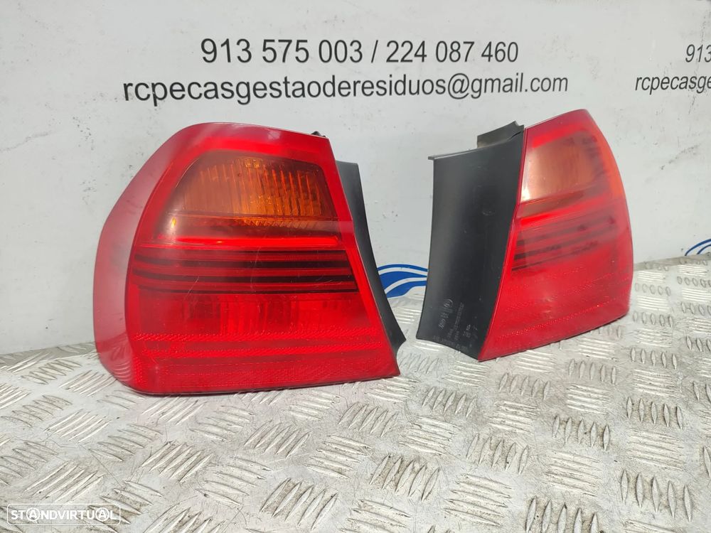 Farolins traseiros trás direito esquerdo originais BMW Serie 3 E90 Sedan Carro Pré LCI de 2004 a 2008 - 3