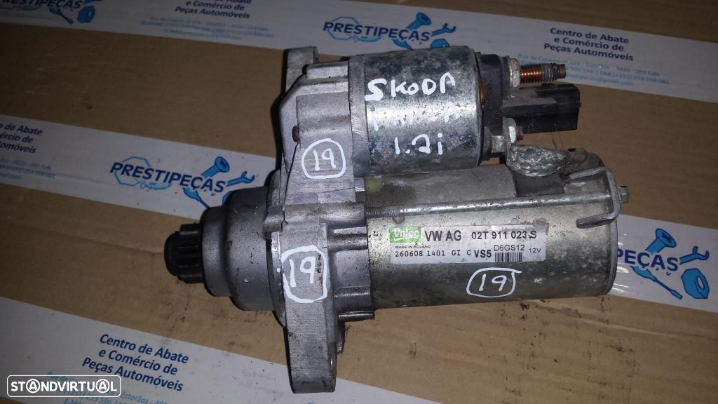 Motor De Arranque 02T911023S D6GS12 SKODA FABIA 2005 1.2I SKODA FABIA 2 2007 1.4I 85CV 5P AMARELO SEAT IBIZA 6L 2007 1.4I 16V 85CV 5P AZUL CLARINHO - 1