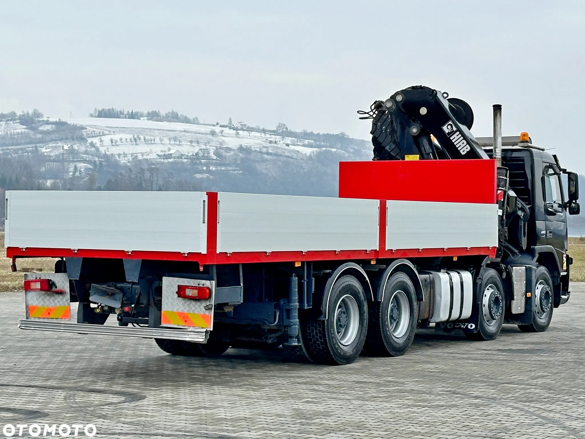 Volvo FM 440 * PLATFORMA 7,30 m * HIAB 377 E - 7 HIDUO + PILOT / 8x4 - 8
