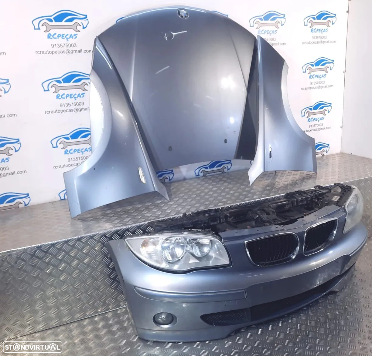 FRENTE COMPLETA BMW SERIE 1 E87 E81 PRELCI PRE-LCI CAPOT PARACHOQUES GUARDA-LAMAS OTICAS RADIADOR VENTILADOR FRENTE FIBRA REFORÇO - 6