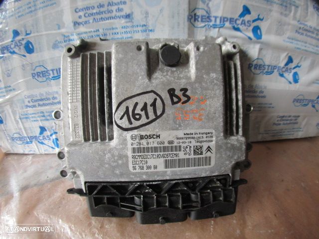 Centralina 9676830080 0281017600 CITROEN C3 2 FASE 1 2012 1.6HDI 92CV 5P PRETO ORIGINAL - 1