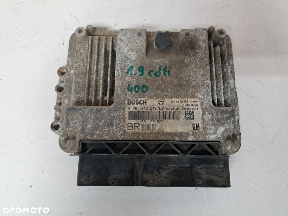 OPEL 1.9 CDTI KOMPUTER  STEROWNIK  SILNIKA 0 281 012 549 - 2