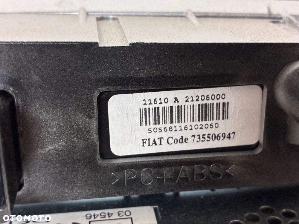 FIAT GRANDE PUNTO EVO RADIO SAMOCHODOWE 7355014090 PANEL ŚRODKOWY KOMPLET - 6