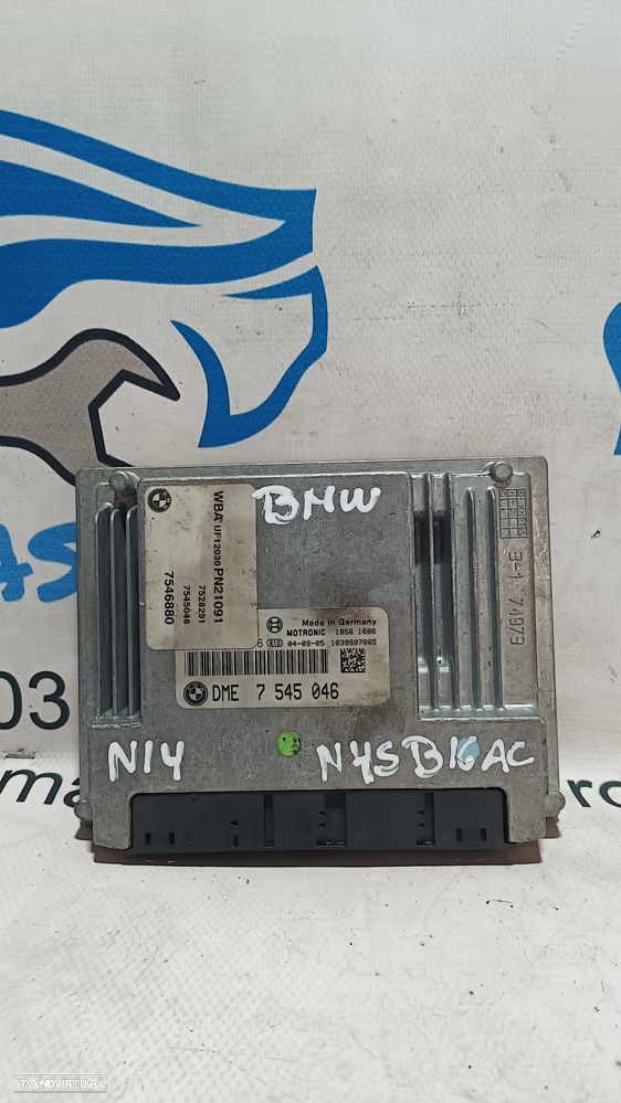 .CENTRALINA ECU MOTOR BMW SERIE 1 E87 116i 16V 115CV N45B16A N45B16AC 7545046 7546880 0261209016 DME7545046 7545046 E81 E82 E88 SERIE 3 E90 E91 316i