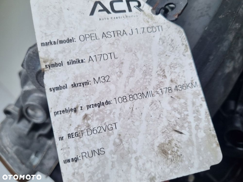 SILNIK Opel Astra IV J 1.7 CDTI 110KM udokumentowany 178tyś A17DTE - 10