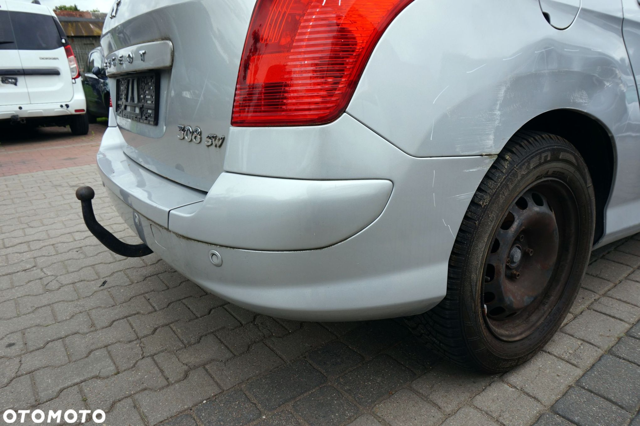 ZDERZAK TYLNY 308 I T7 SW KOMBI EZRC  SREBRNY PEUGEOT 2007-2011 - 2