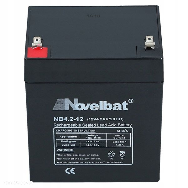 Akumulator PR 12V 4,2Ah AGM L Novelbat do UPS - 2