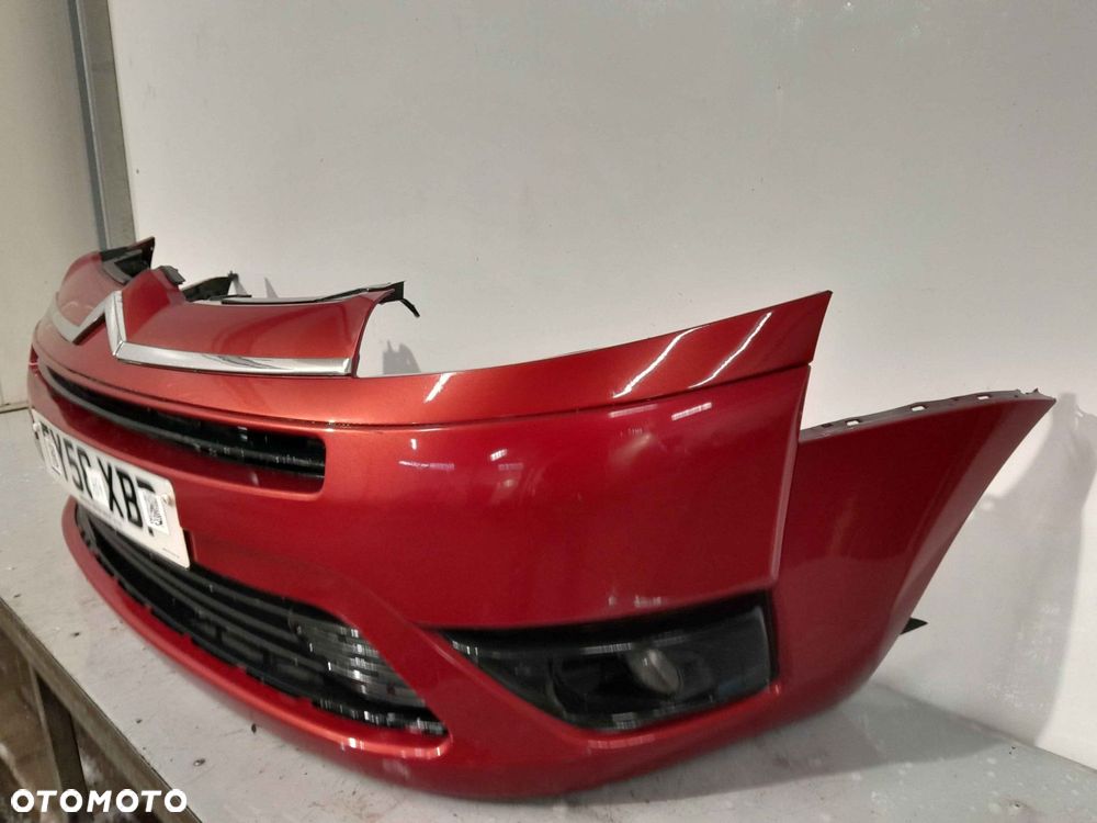 + ZDERZAK PRZÓD PRZEDNI DO CITROEN C4 GRAND PICASSO EKQD BORDO BORDOWY HALOGENY - 2