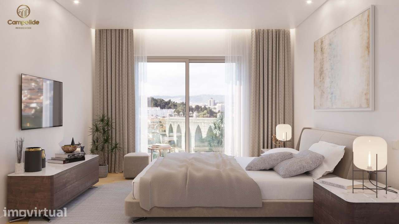 Apartamento T3  com varandas e 2 lugares de estacionamento, Campolide, - Grande imagem: 5/25