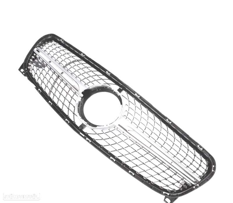 GRELHA DIANTEIRA MERCEDES CLASE GLA X156 AMG 15-17 LOOK DIAMOND SILVER - 3