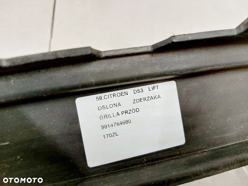 citroen ds3 lift osłona zderzaka atrapy grilla przód przednia 9814764680 - 8