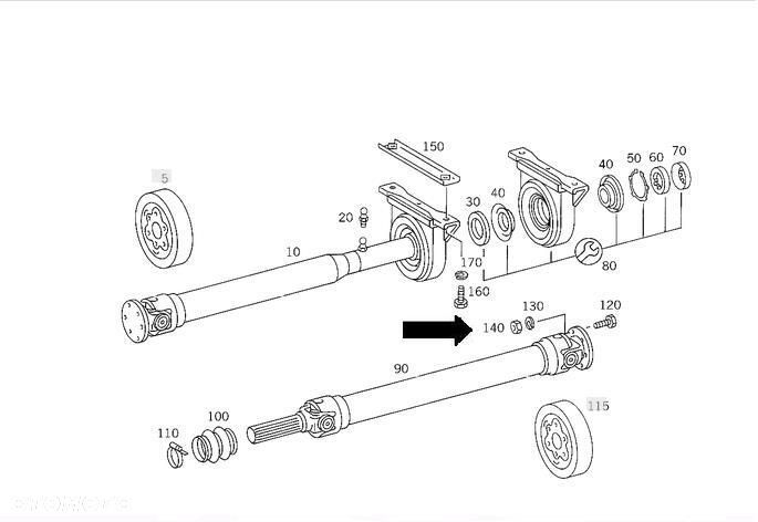 MERCEDES KACZKA 207-410 Nakretka sruby walu OE - 3