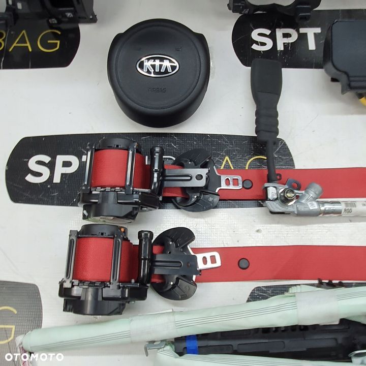 KIA STINGER DESKA ROZDZIELCZA KONSOLA KOKPIT PULPIT PODUSZKI AIRBAG AIR BAG PASY KURTYNY KIT SET - 7