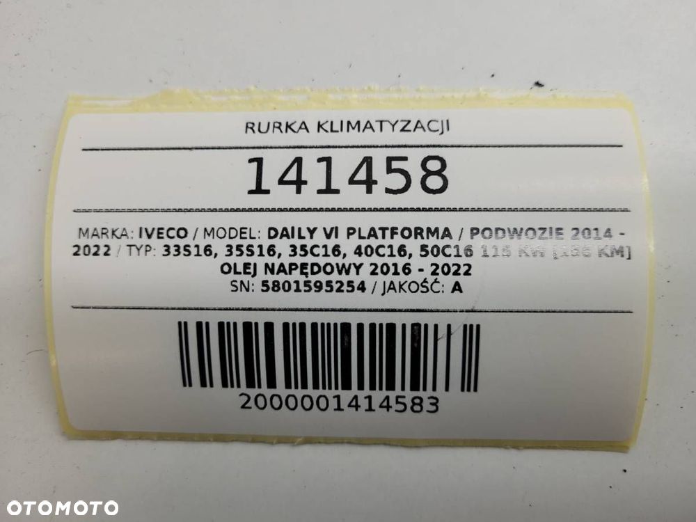 RURKA PRZEWÓD KLIMATYZACJI IVECO DAILY VI 6 2019 5801595254 - 7
