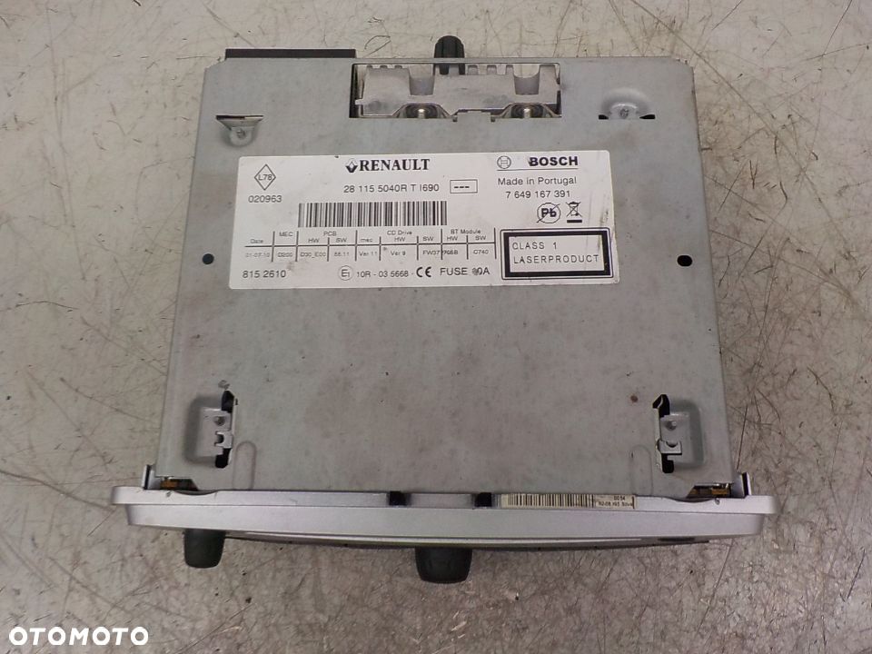 RENAULT MEGANE III RADIO ODTWARZACZ RADIO CD 281155040R - 2