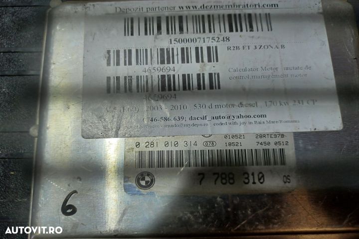 Calculator motor ECU 0281010314 0281010314 BMW X5 E53 [1999 - 2003] C - 2