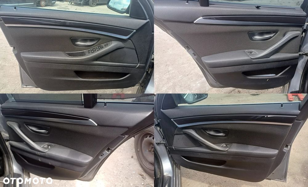 BMW 5 F11 11r BOCZEK TAPICERKA DRZWI PRZÓD TYŁ KOMPLET EUROPA - 1