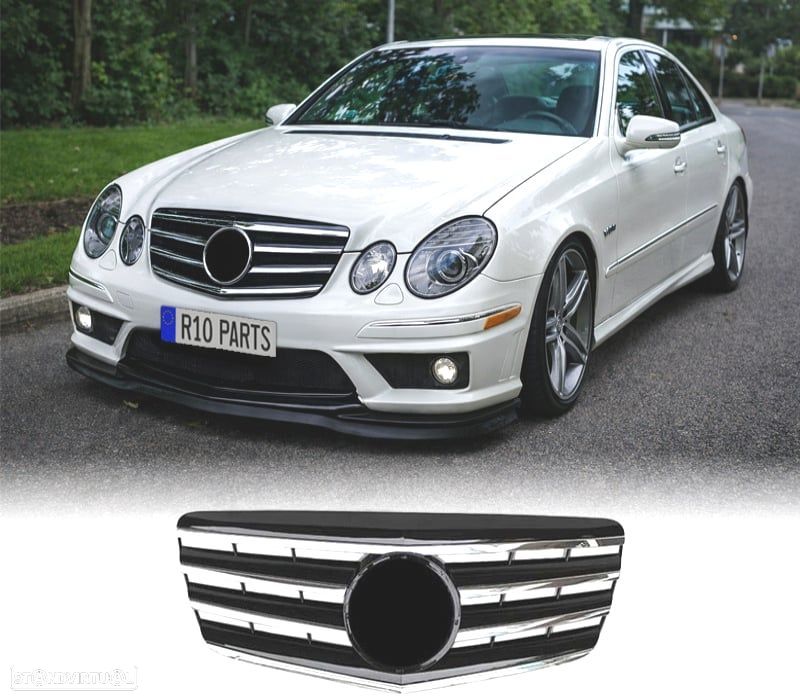 PARRILLA MERCEDES CLASSE E W211 06-09 CROMADO PRETO - 1