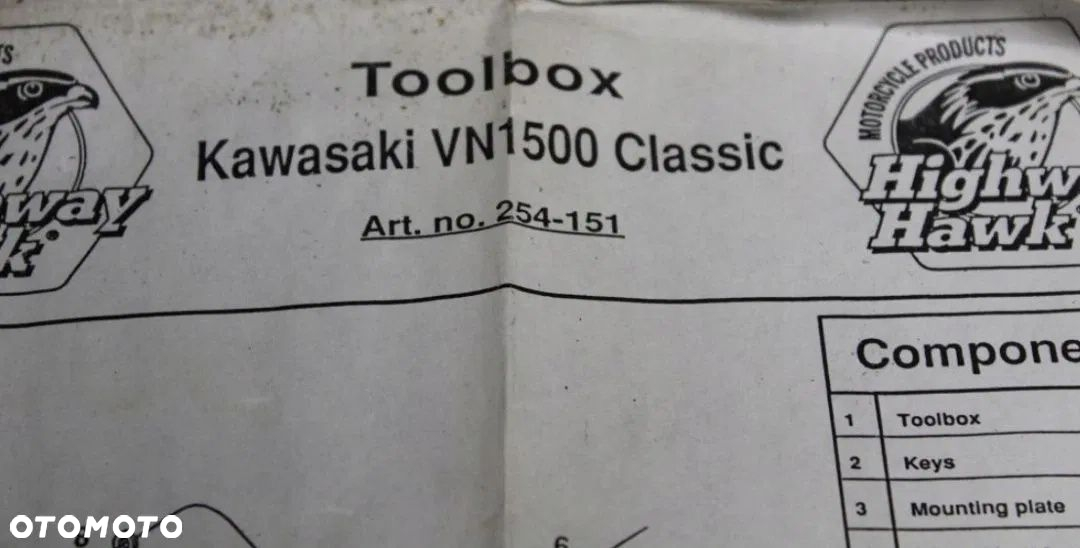Chromowany schowek Highway Hawk Kawasaki VN1500 Vulcan Classic - 11