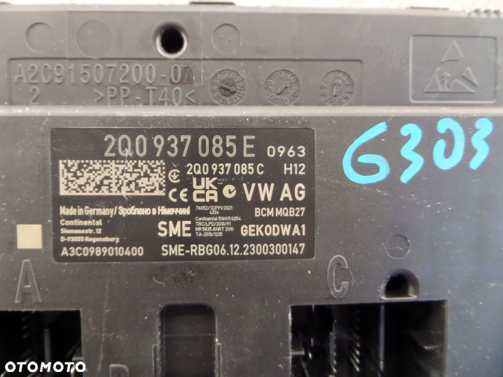 moduł komfortu vw audi seat 2q0937085e.. - 3