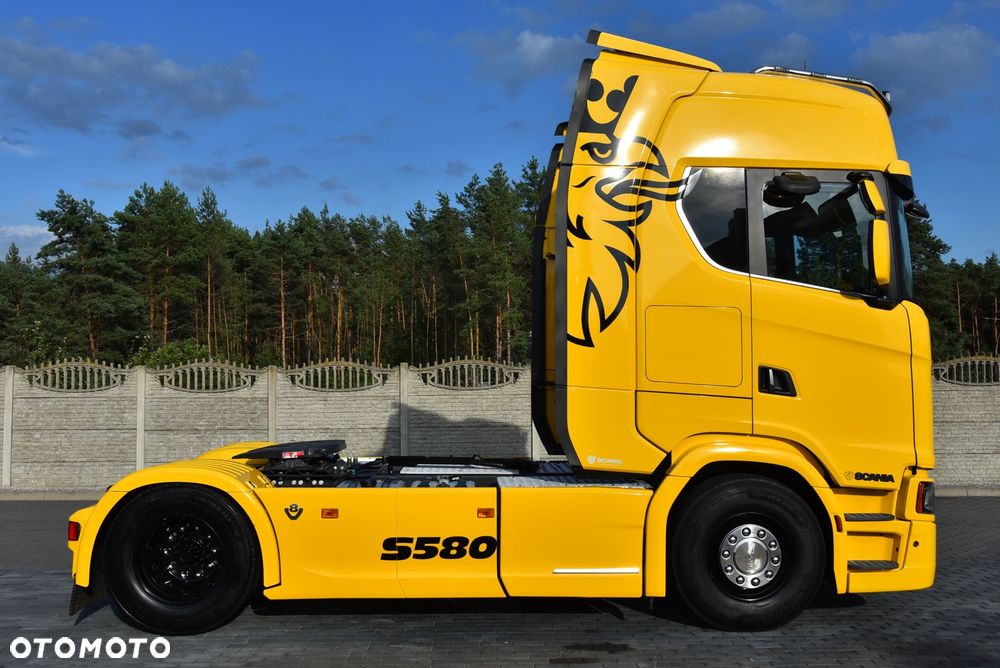 Scania S580 V8 !  / FULL OPCJA / CAŁA NA PODUSZKACH  / SKÓRA / FULL LED / HYDRAULIKA  / KLIMA POSTOJOWA  / FULL LED / STANDARD / RETARDER / FULL SERWIS ASO SCANIA ! Jak nowa ! ! - 7