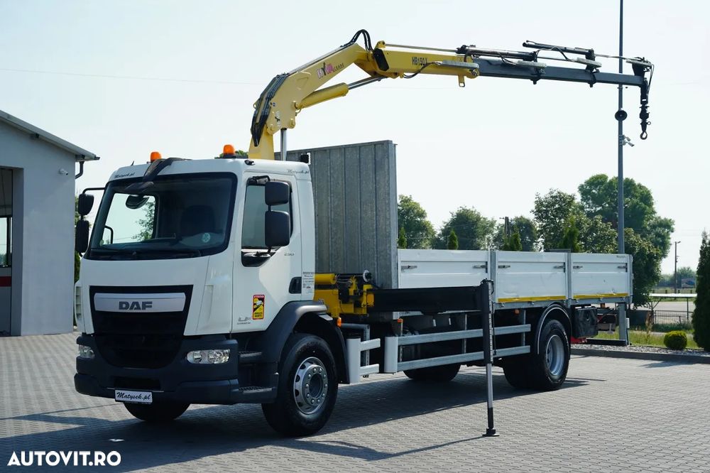 DAF LF 250 / 4x2 / CAROSERIE DE LIVRARE 7,3 m / HYVA HB150XE3 HGV / RIDICARE MAXIMĂ: 10,06 M / PODEA REZISTENTĂ / ROTATOARE / TELECOMANDĂ / EURO 6 - 2
