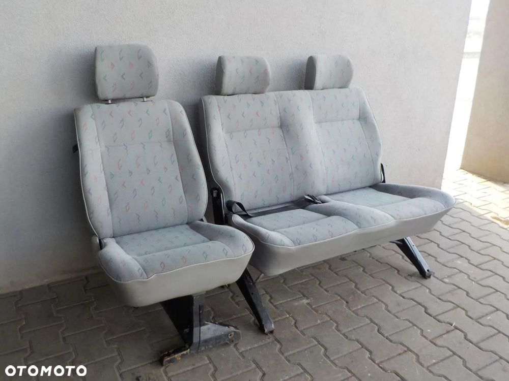 VW T4 FOTEL FOTELE SIEDZENIA RZĄD ŚRODKOWY TYŁ - 1