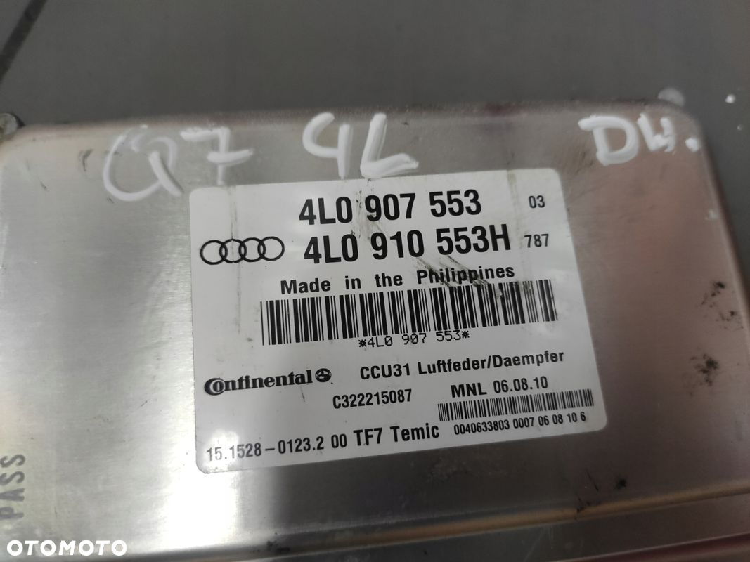 AUDI Q7 4L 3.0TDI MODUŁ STEROWNIK ZAWIESZENIA 4L0910553H ORYGINAŁ - 6
