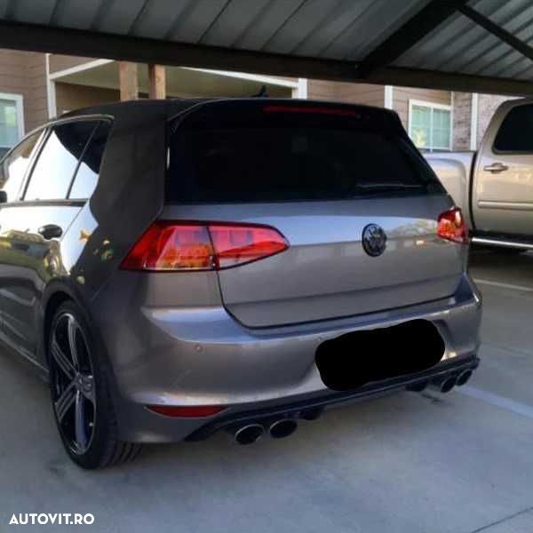 Set 2 Embleme Fata Spate Negru Lucios Volkswagen VW Golf 7 MK7, Glossy - 7