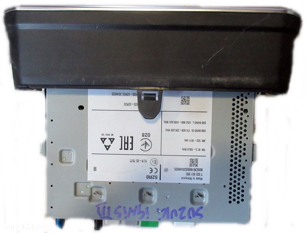 SUZUKI IGNIS III WYŚWIETLACZ PANEL EKRAN RADIA RADIOODTWARZACZ NAWIGACJA - 2