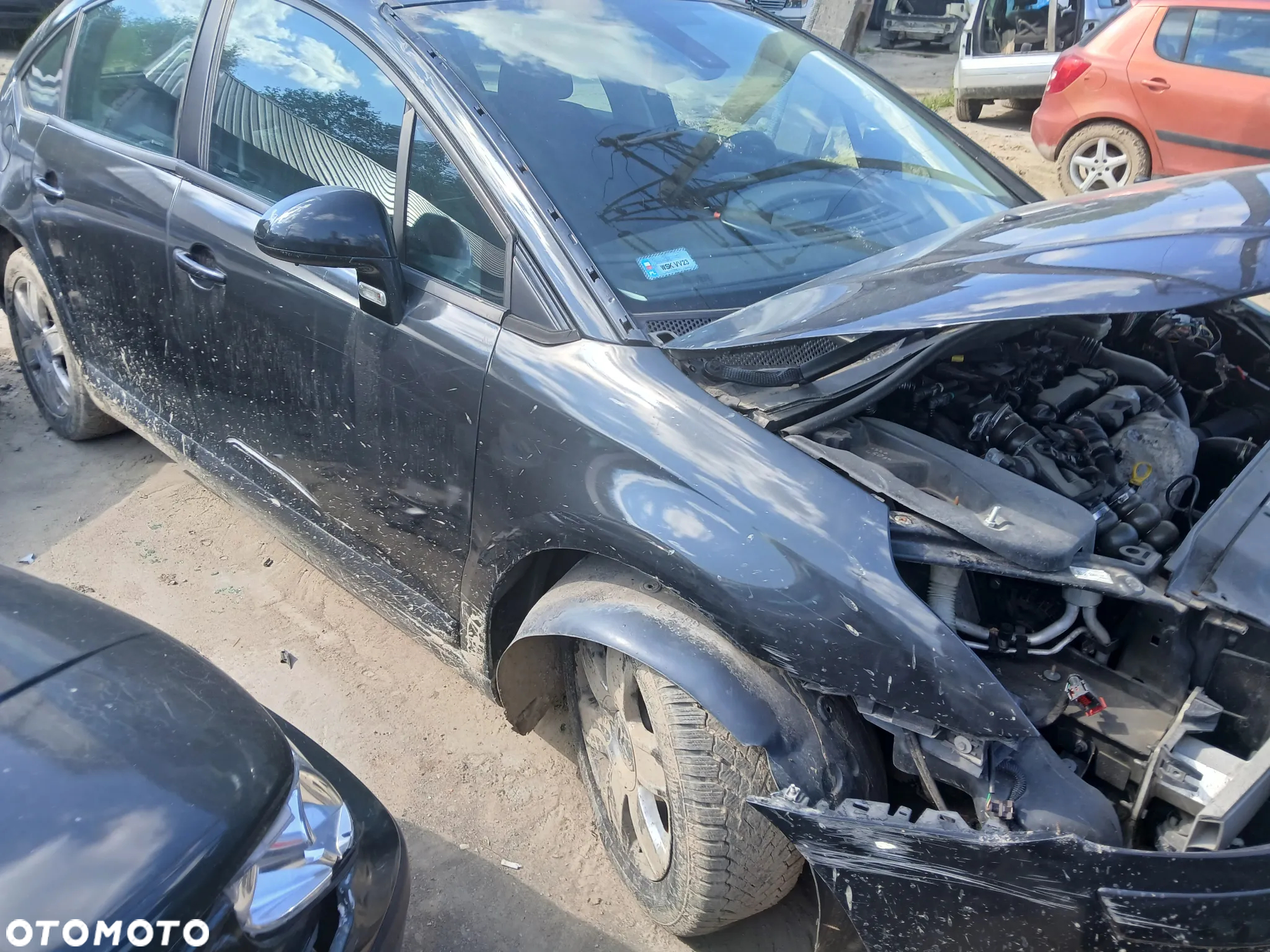 citroen C4 silnik 1.6 HDI skrzynia napęd sanki belka wahacz wahacze zacisk zaciski zwrotnica piasta - 2