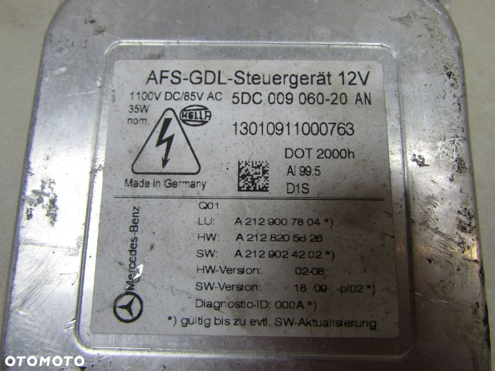 MERCEDES E KLASA W212 MODUL PRZETWORNICA XENON 5DC00906020 A2129007804 A2128205626 - 5
