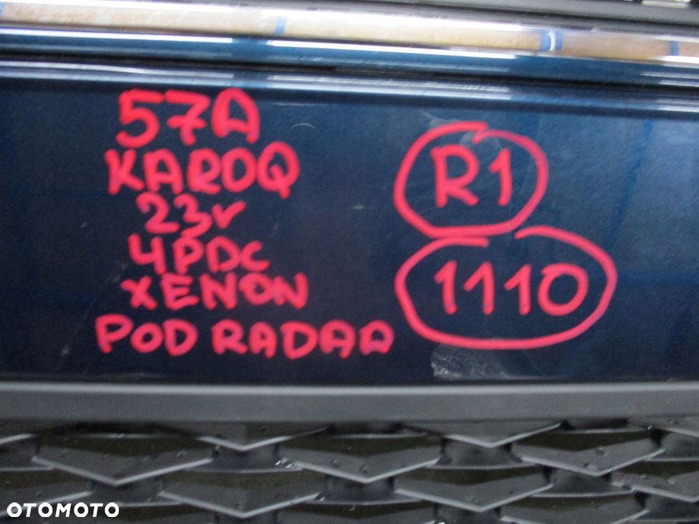 Zderzak SKODA KAROQ 57A 23R LIFT 4 PDC XENON POD RADAR - 8