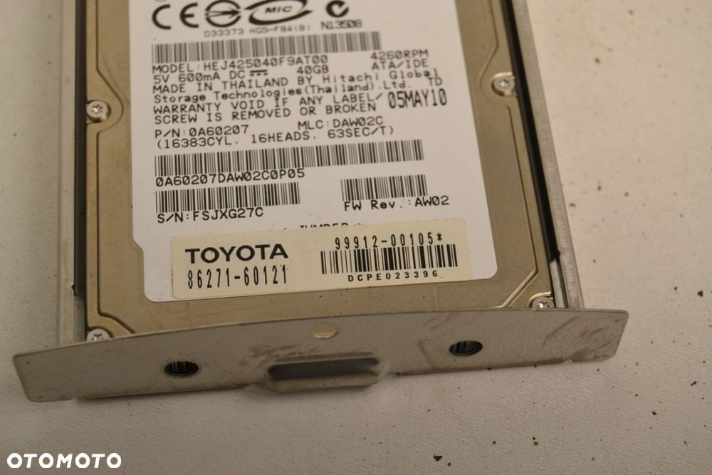 Dysk nawigacji Lexus Toyota 86271-60121 - 3