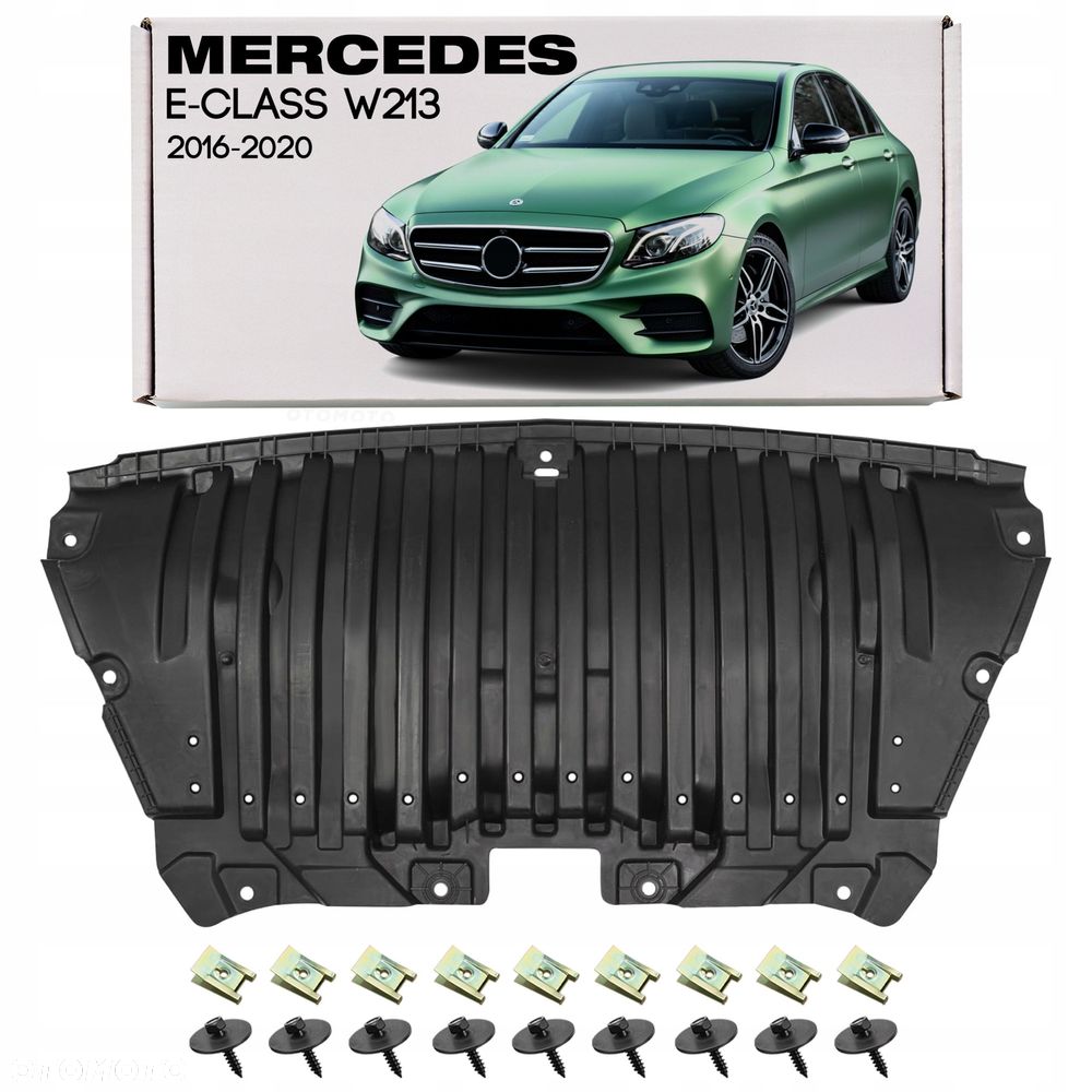 mercedes e-class w213 16-20 osłona przedniego zderzaka a2135200000 + śruby - 1