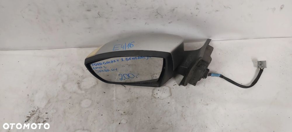 .  LUSTERKO ELEKTRYCZNE FORD GALAXY 2.GEN LEWE 6PIN SREBRNY - 2