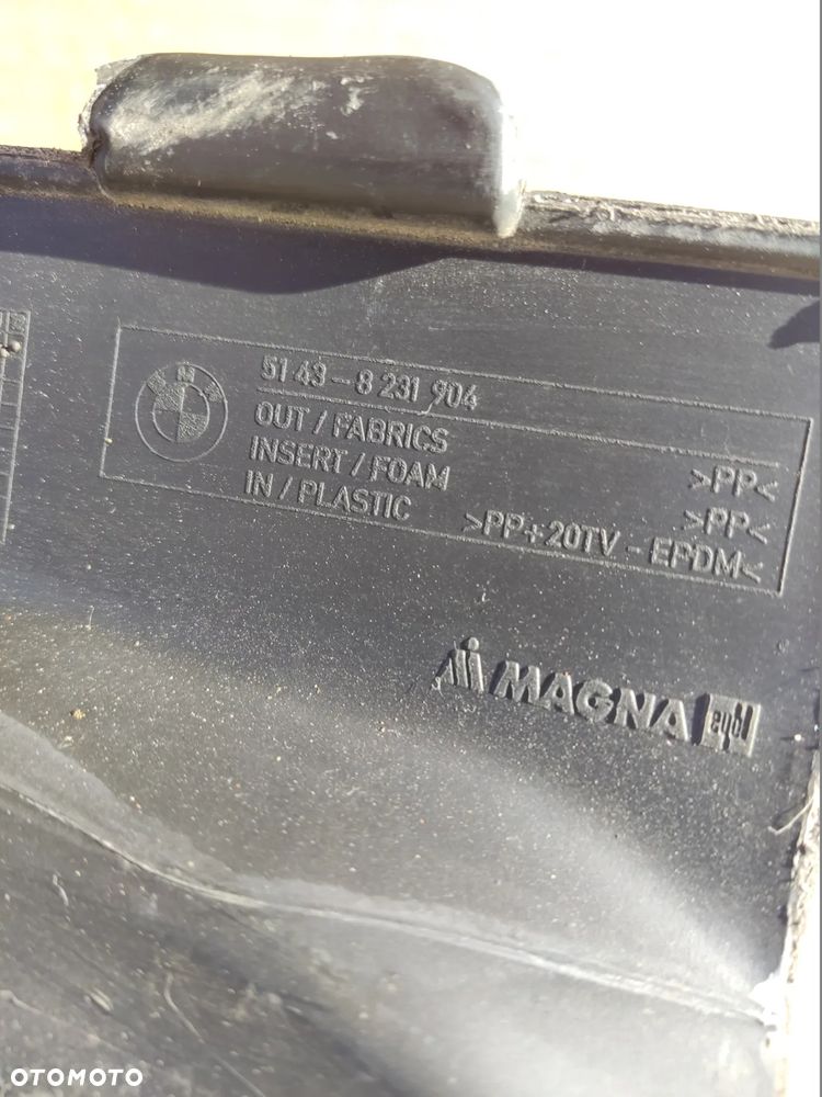BMW E46 CABRIO BOCZEK TAPICERKA LEWY PRAWY TYŁ TUNEL PODŁOKIETNIK 8240786 8231904 8240785 8231903 KOMPLET - 3