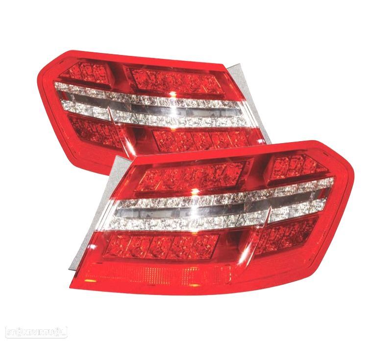 FAROLINS MERCEDES CLASSE E W212 09-13 VERMELHO CROMADO - 1