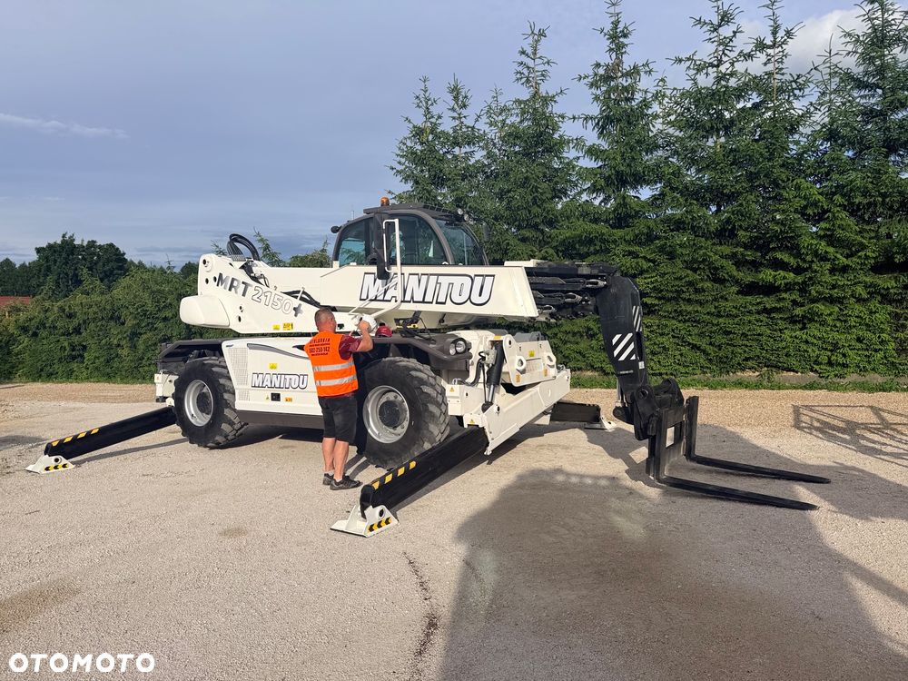 Manitou Ładowarka teleskopowa Manitou Mrt 2150 + Privilage Roto obrotowa 360 Pilot sterowanie radiowe Kosz Widły 2016/17 1840 2550 2540 silnik Mercedes 2150+ Merlo - 28