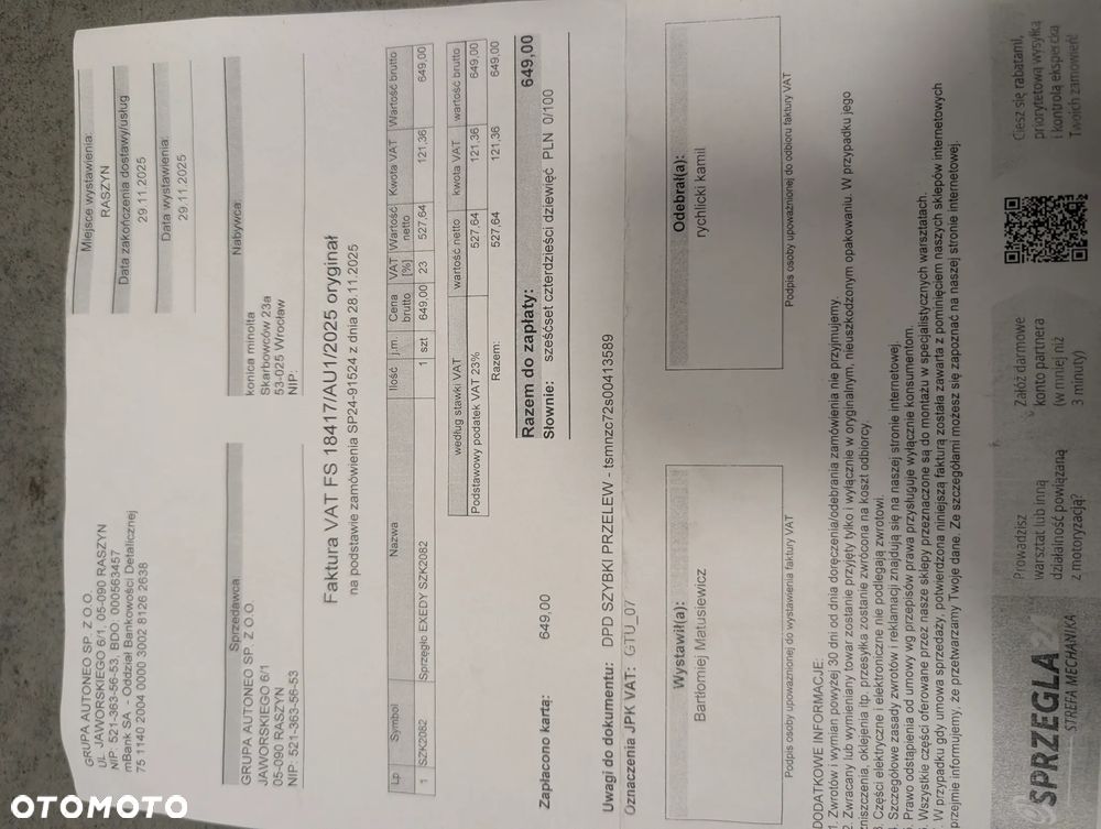 Kompletne sprzęgło Exedy 2082 Suzuki Swift - 5